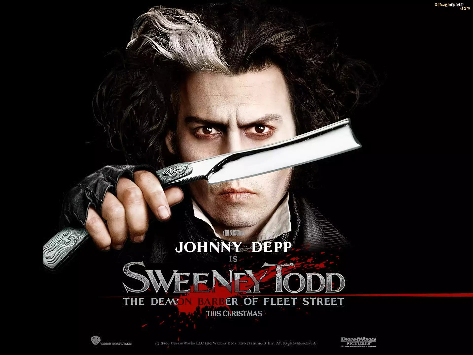 Sweeney Todd, Johnny Depp, brzytwa, dłoń
