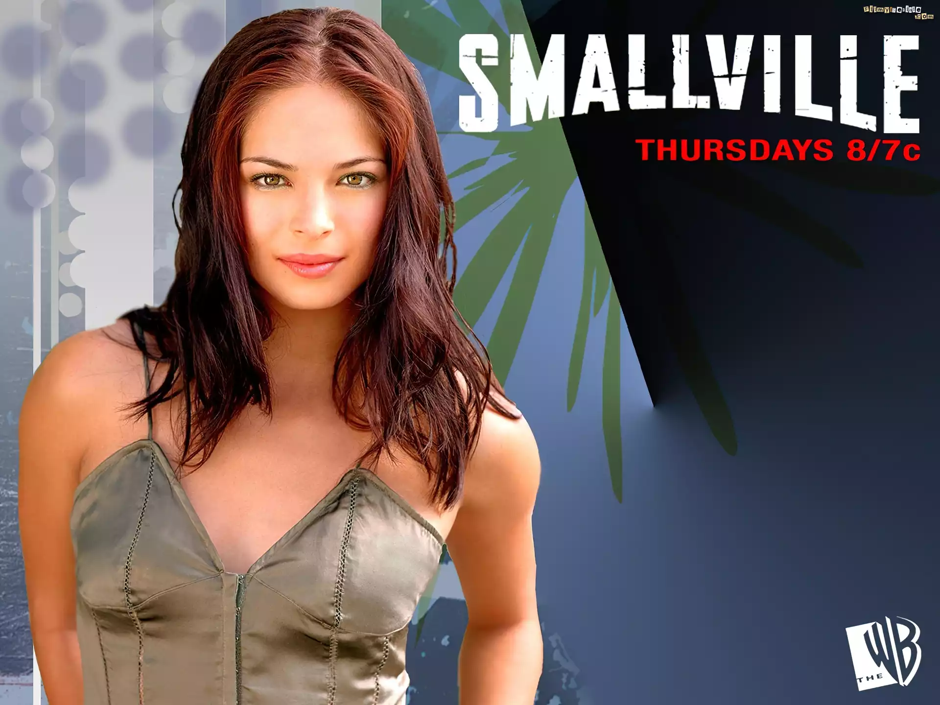 Tajemnice Smallville, Kristin Kreuk, bluzka, napis