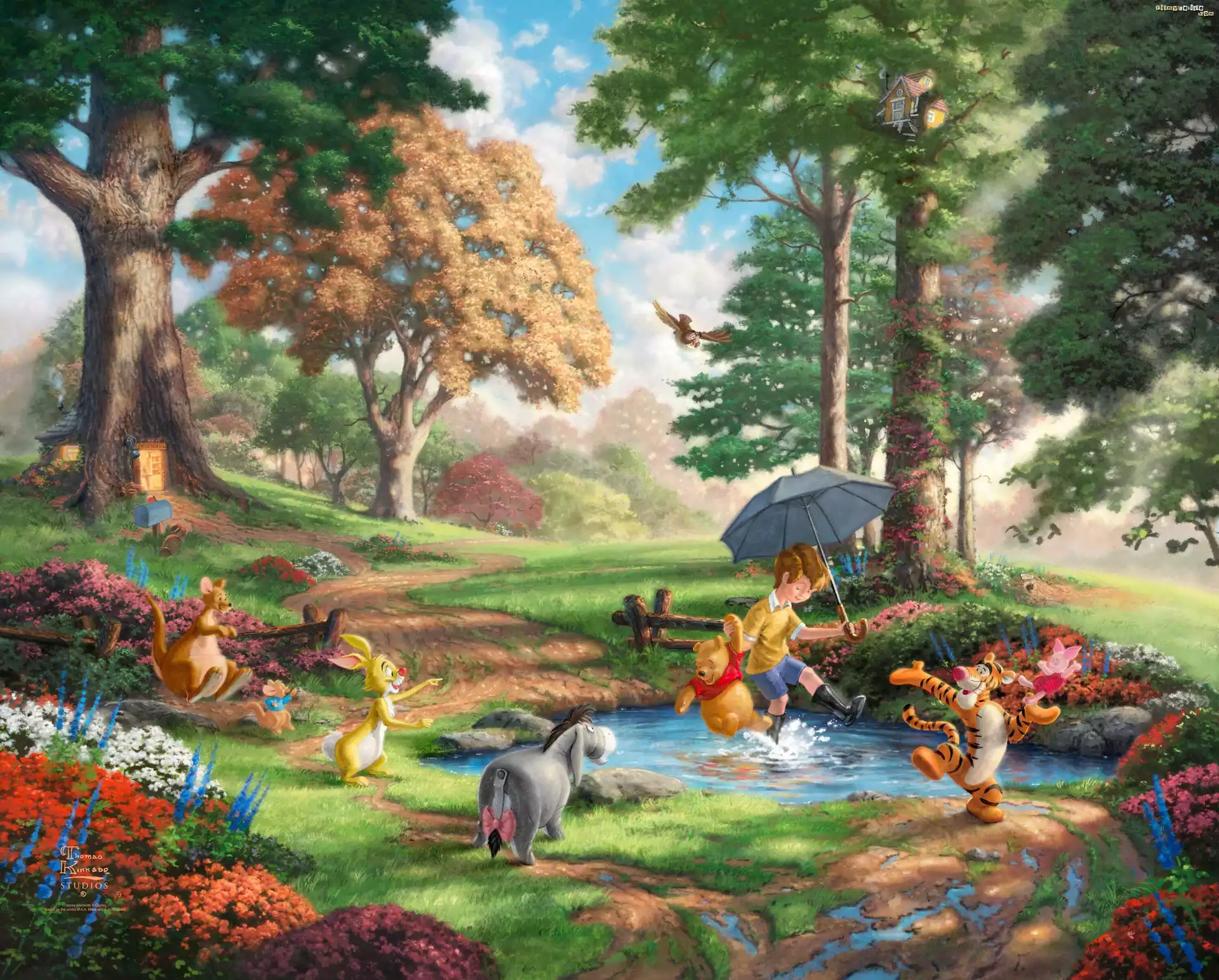 Thomas Kinkade, KubuÅ› Puchatek, Disney, Malarstwo
