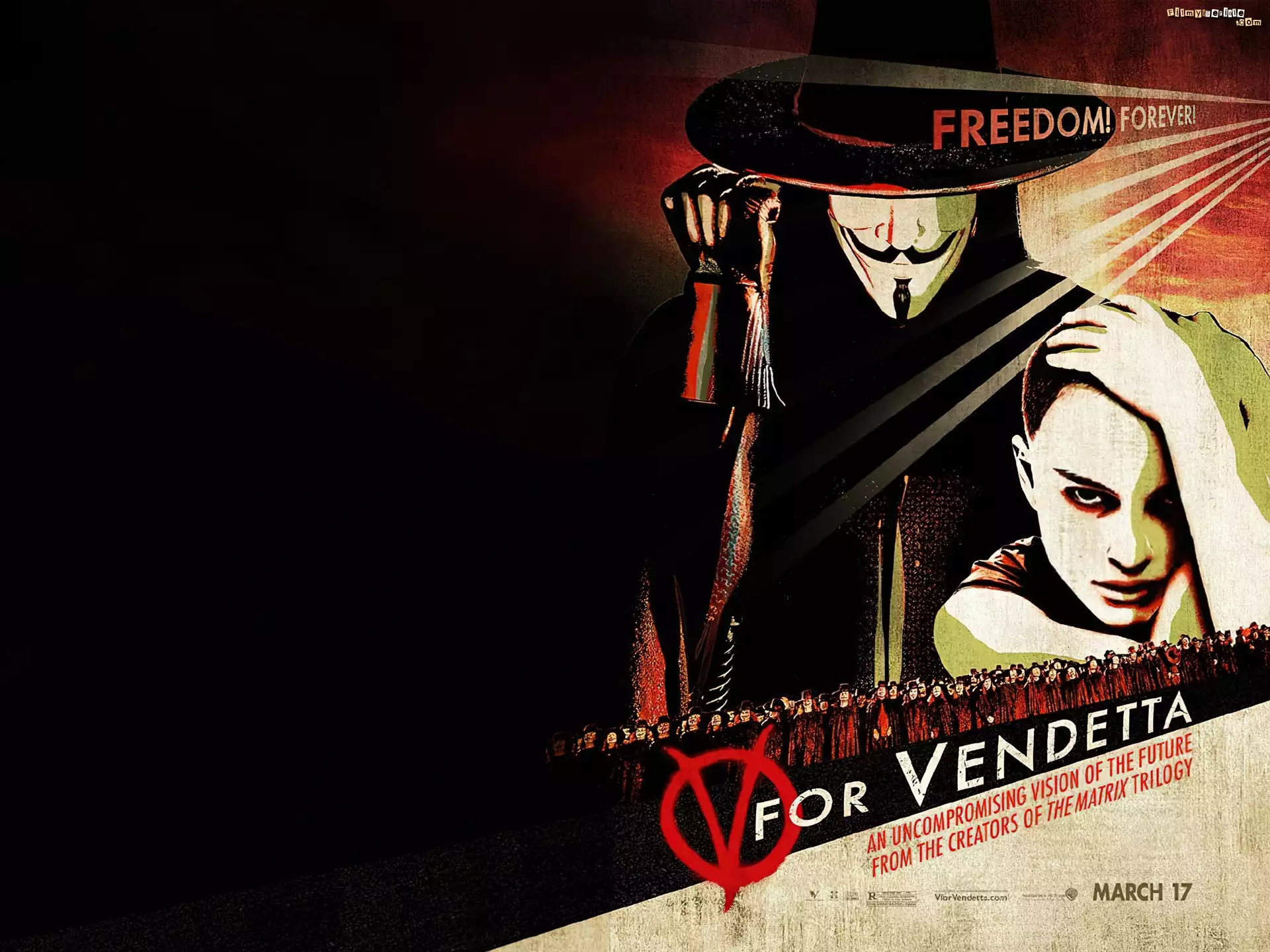 V For Vendetta, napisy, postacie