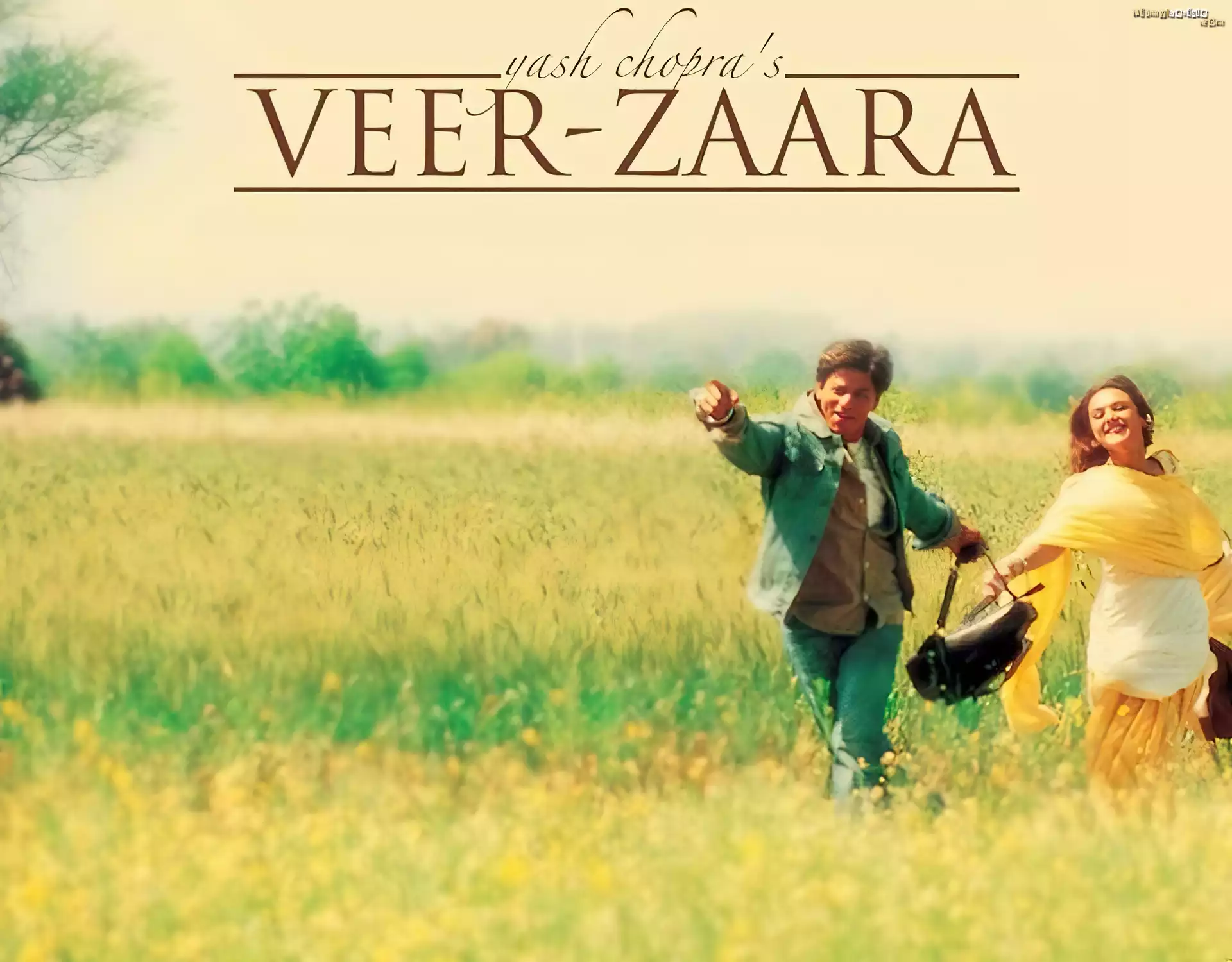 Veer Zaara, łąka, kwiaty, para
