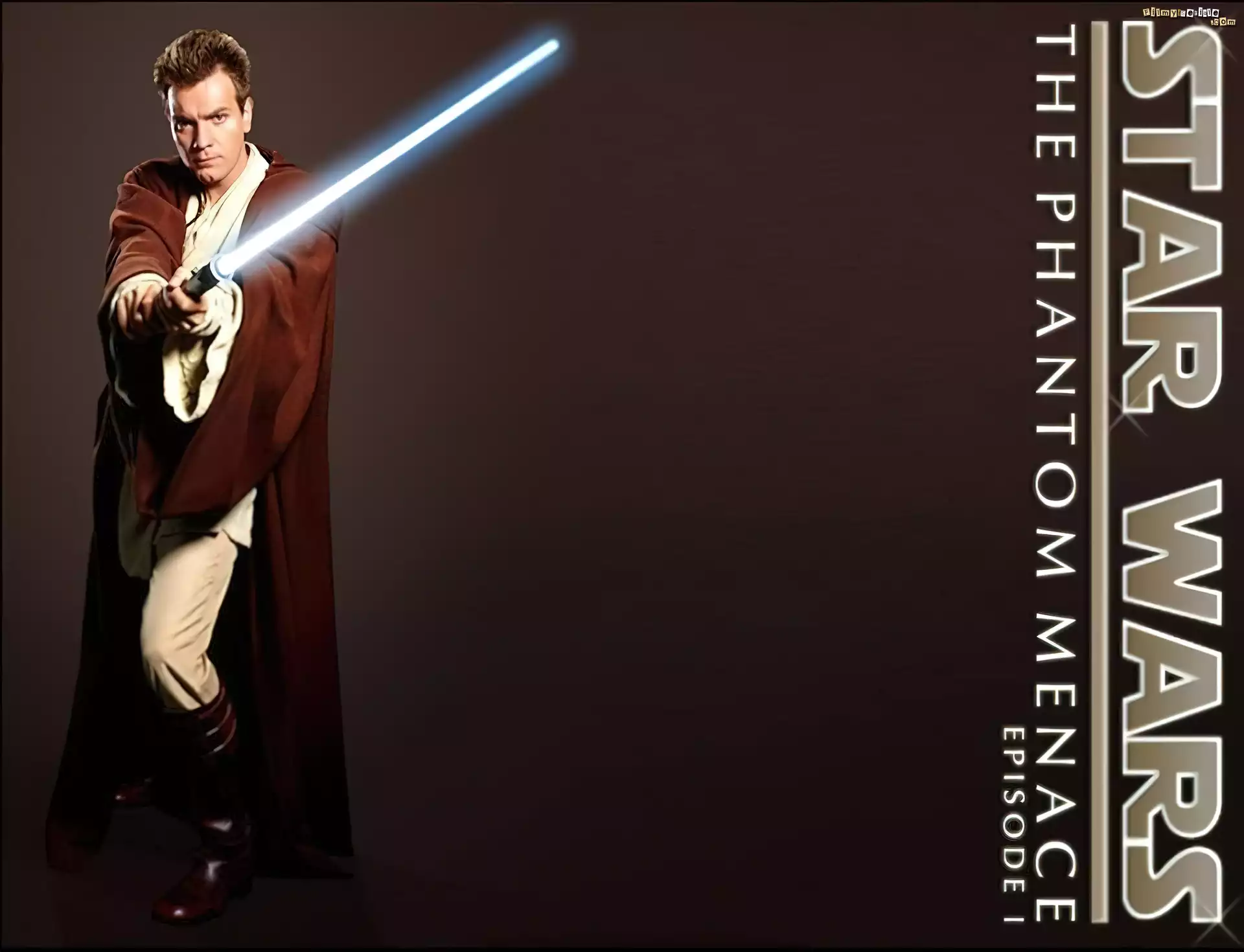Star Wars, Ewan McGregor, szata, napis, laser