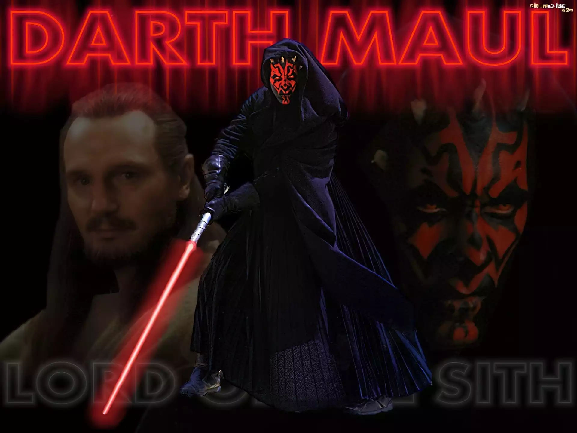 Star Wars, twarz, strój, laser, neon, napis