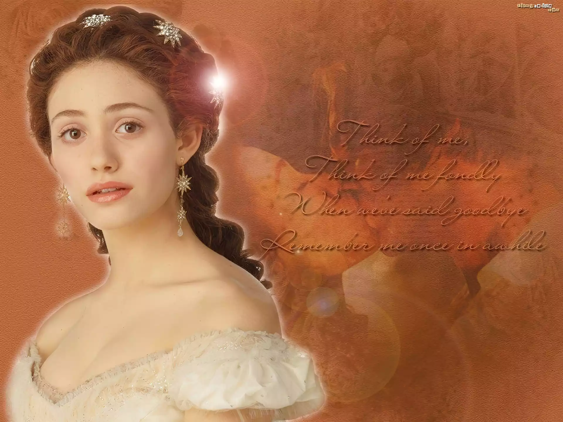 Phantom Of The Opera, Emmy Rossum, piękna, światełko, wiersz