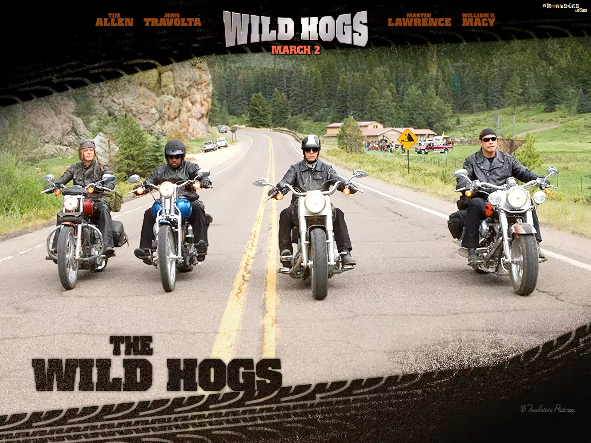 Wild Hogs, ulica, motocykliści